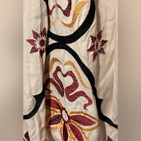 Free People White and Pink Embroidered Mini Dress EUC - Picture 4 of 14